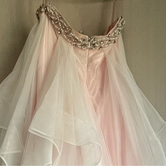 ALYCE Maxi Tulle Skirt Beaded Waistband Sz Large - Picture 7 of 13